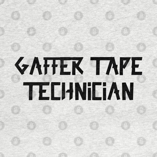 Gaffer tape technician Black Tape by sapphire seaside studio